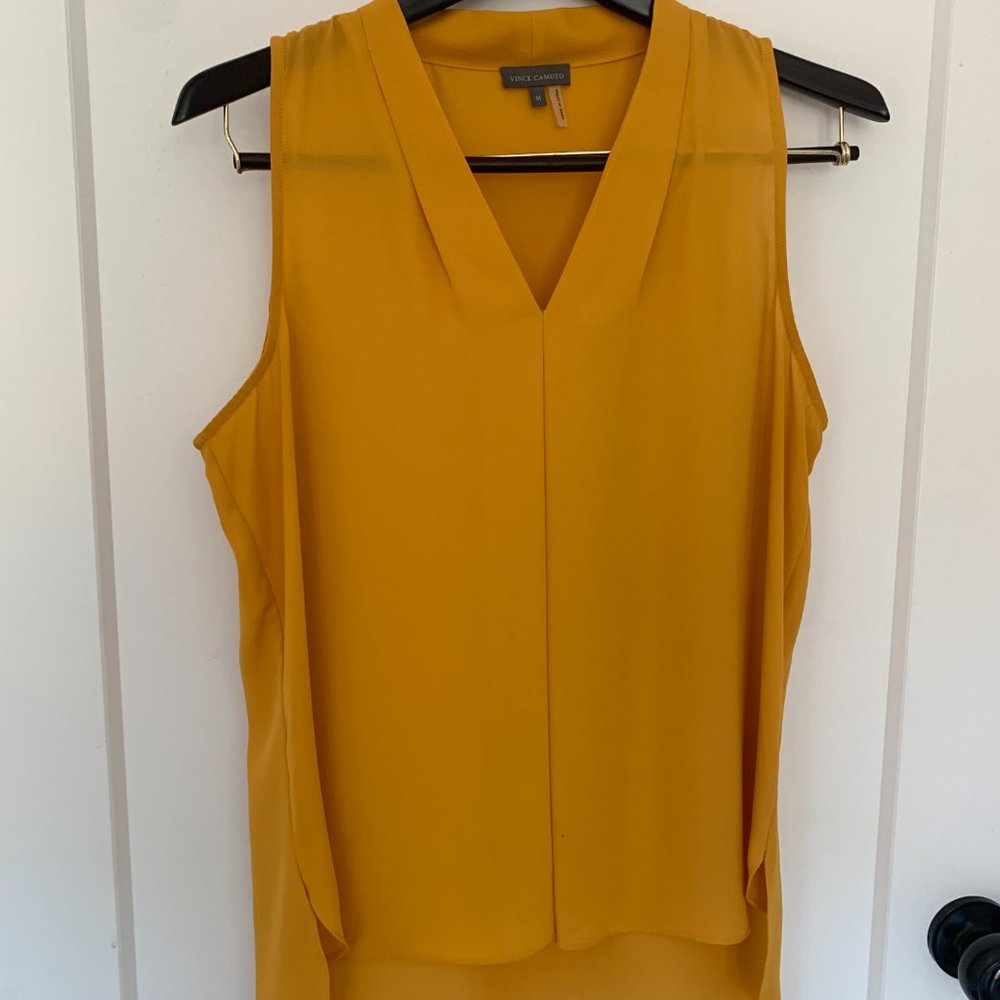 VINCE CAMUTO Women's Golden Mustard Blouse